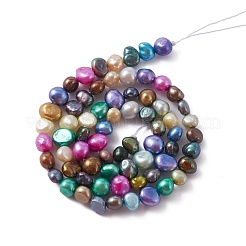 Нити из натурального культивированного пресноводного жемчуга&nbsp;PEAR-WH0002-04