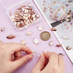 60 шт. 2 цвета натуральные морские ракушки-самородки подвески&nbsp;FIND-AR0005-68