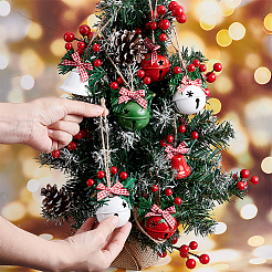 16 шт. 8 стиля подвесные рождественские колокольчики из железа и смолы&nbsp;HJEW-PH0001-89