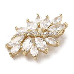 Латунные микропаве прозрачные подвески с фианитом&nbsp;KK-M275-07G