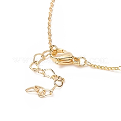 Ожерелье из сплава эмали с цветком и латунной бабочкой&nbsp;NJEW-JN04267