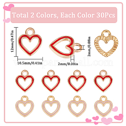 60шт 2 цвета сплава эмаль подвески&nbsp;ENAM-SC0005-22