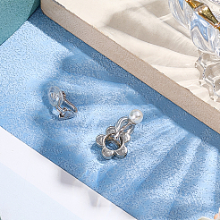 1 пара 925 сережек-клипс из стерлингового серебра STER-BBC0008-46