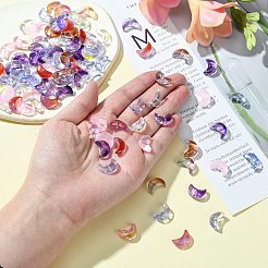 100шт гальваника прозрачная стеклянная бусина&nbsp;EGLA-SZ0001-42