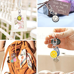 15 шт. подвеска в виде улыбающегося лица из двух цветов эмали из смолы&nbsp;HJEW-YW00165