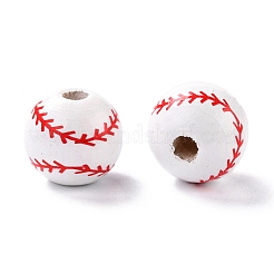 Природных шарики древесины WOOD-K006-A05