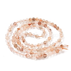 Нити бусин из натурального рутилированного кварца G-L622-C06-3mm