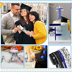 7 рулон 7-цветной полиэстеровой репсовой ленты с принтом «Поздравления»&nbsp;OCOR-PH0004-39