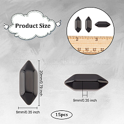 Граненые без отверстий натуральные черные обсидиановые лечебные камни G-OC0003-60