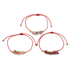 3шт 3 стиля браслетов из плетеных бусин с драгоценными камнями BJEW-JB11146-10