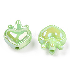 УФ-покрытие непрозрачные радужные переливающиеся акриловые бусины&nbsp;X-OACR-T027-01-B