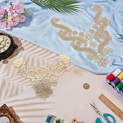 2 шт. 2 стиля полиэстер ткань ручной работы украшения аксессуары&nbsp;DIY-AR0004-70