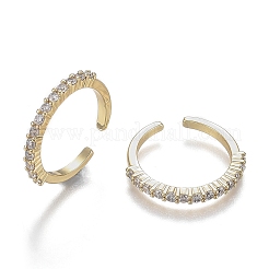 Регулируемые латунные кольца микро манжеты из прозрачного циркония X-ZIRC-Z002-11G