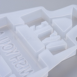 Рождественские кулоны diy силиконовые Молды X-DIY-D049-06