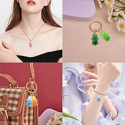 25 шт. 5 цвета непрозрачные подвески из смолы&nbsp;RESI-YW0002-09