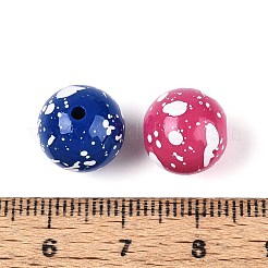 Непрозрачные и окрашенные распылением акриловые бусины OACR-G049-01A