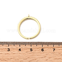 Оправы для колец-манжет из латуни с микропаве из кубического циркония RJEW-F188-03G