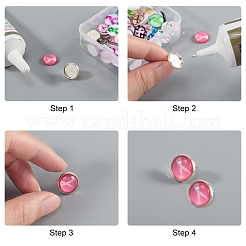 Flatback стеклянные кабошоны для поделок проектов GGLA-PH0005-12mm-06B