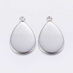 Подвеска-кабошон из нержавеющей стали 304 STAS-P198-14A