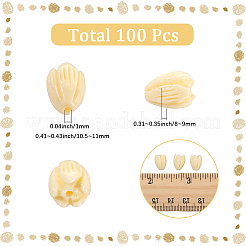 100 шт. бусины из синтетического окрашенного коралла&nbsp;CORA-SC0001-15