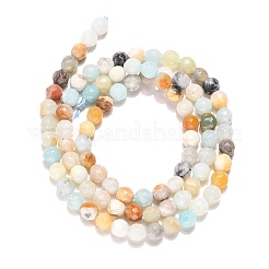 Натуральный цветок амазонитовые бусины пряди X-G-G545-06