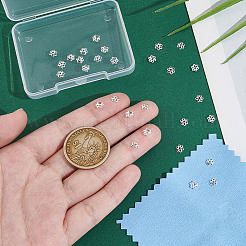 30 шт. 925 колпачка для бусин из стерлингового серебра STER-UN0001-29