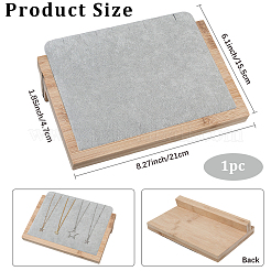 Деревянный органайзер для ожерелий с наклонной спинкой AJEW-WH20033-046D