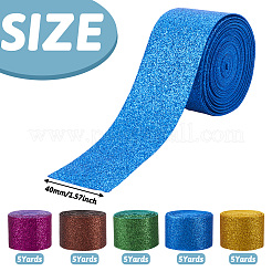 25 ярд 5 цвета блестящих полиэфирных лент с блестками OCOR-TA0001-78