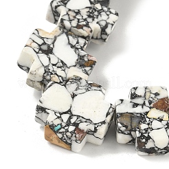 Окрашенные синтетические бирюзовые бусы нити G-M448-A01-03