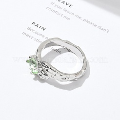 Кольца-манжеты из конского глаза с кубическим цирконием&nbsp;RJEW-G337-17P