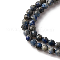 Нитки бусины из натурального ляписа-лазури G-L629-B01-3mm-04