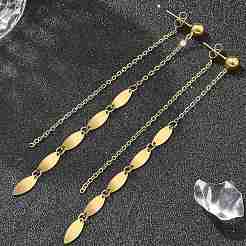 Серьги-гвоздики с кисточками из нержавеющей стали 304 с ионным покрытием (IP) для женщин&nbsp;EJEW-A119-18G