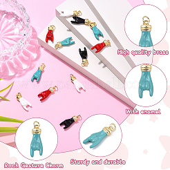 Подвески из латуни с эмалью&nbsp;KK-YW0003-42A