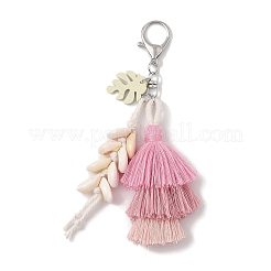 Подвесные украшения ручной работы из нейлоновых ниток в технике макраме HJEW-P019-11P-02