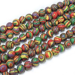 Синтетического малахита бисер нитей G-I199-32-8mm-M