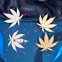 4шт брошь в виде листа 2-х цветов STAS-UN0034-82