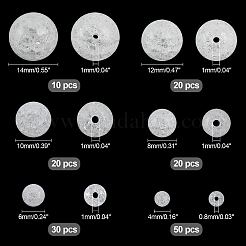 150 шт. 6 размера синтетических кварцевых бусин с трещинками GLAA-CA0001-15
