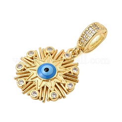 Латунные микропаве прозрачные подвески с фианитом&nbsp;KK-Z150-18G