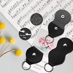 2шт 2-х стилевой зажим для гитары из искусственной кожи AJEW-CN0001-21P