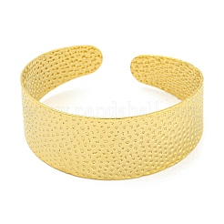 Ионное покрытие (ip) 304 нержавеющая сталь текстурированные открытые браслеты-манжеты для женщин&nbsp;STAS-M001-16G