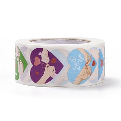 Бумажные наклейки в виде сердечек на день святого валентина&nbsp;DIY-I107-02A