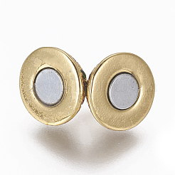 Магнитные застежки из латуни с цирконием и микропаве с петлями ZIRC-L082-B-02-G