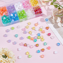 350шт 10 цвета экологически чистые прозрачные акриловые бусины&nbsp;OACR-ME0001-08