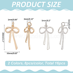 16 шт. 2-цветная стойка с покрытием из латуни с микропаве из кубического циркония&nbsp;KK-ME0001-01