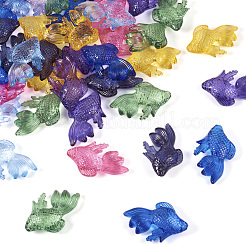 42шт 7 цвета прозрачные акриловые подвески MACR-TA0001-57