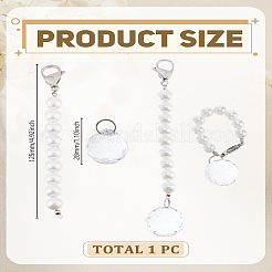 Круглые стеклянные чашечные подвески&nbsp;HJEW-LP00041