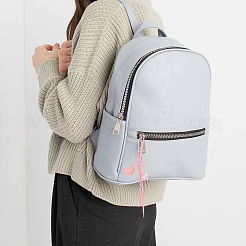 2 шт. 2-х цветные подвесные украшения из искусственной кожи и полиэфирной веревки в форме сердца&nbsp;HJEW-GF0001-62