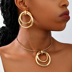 Комплекты из колье с подвеской из сплава и серег-гвоздиков&nbsp;FS-WG1BB50-01