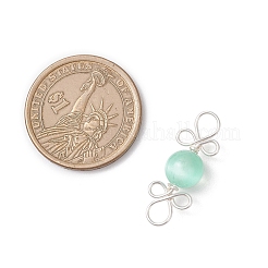 Окрашенный натуральный селенит круглые звенья соединительные подвески&nbsp;PALLOY-TA00298-02