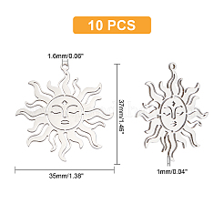 10 шт. подвески из нержавеющей стали 201 STAS-DC0011-07